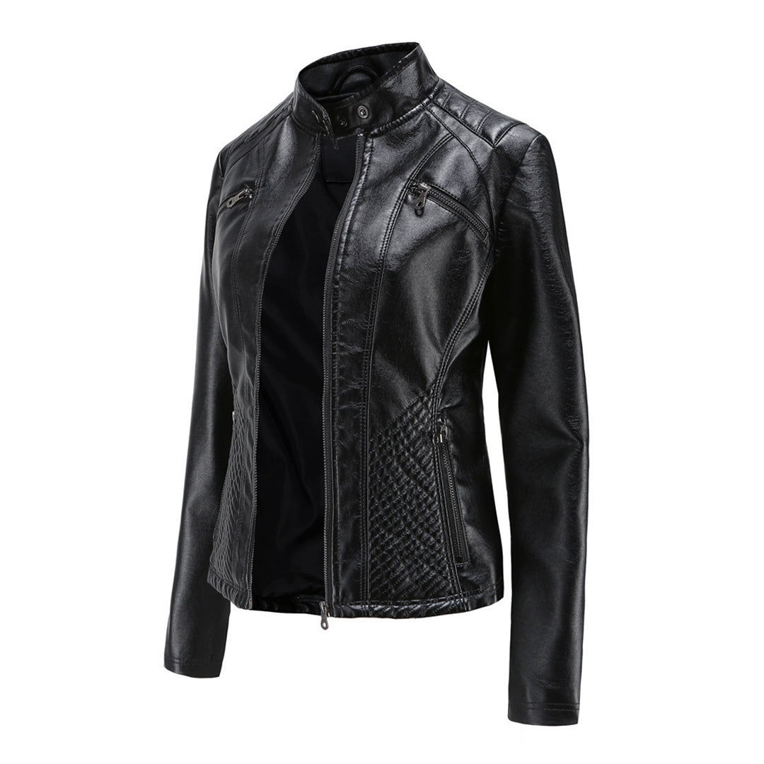 Saraya | Veste Biker en Cuir Printemps pour Femme