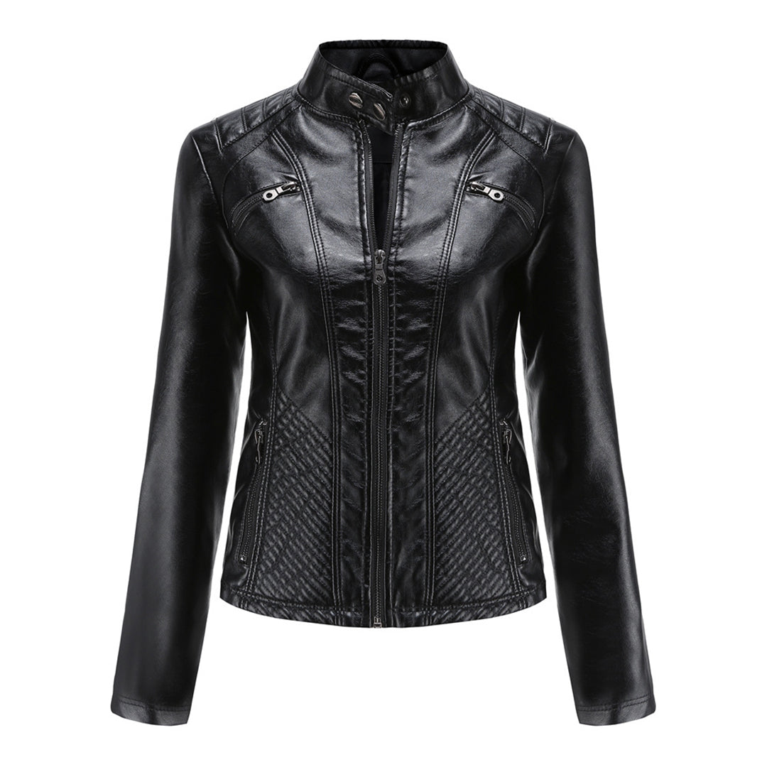 Saraya | Veste Biker en Cuir Printemps pour Femme