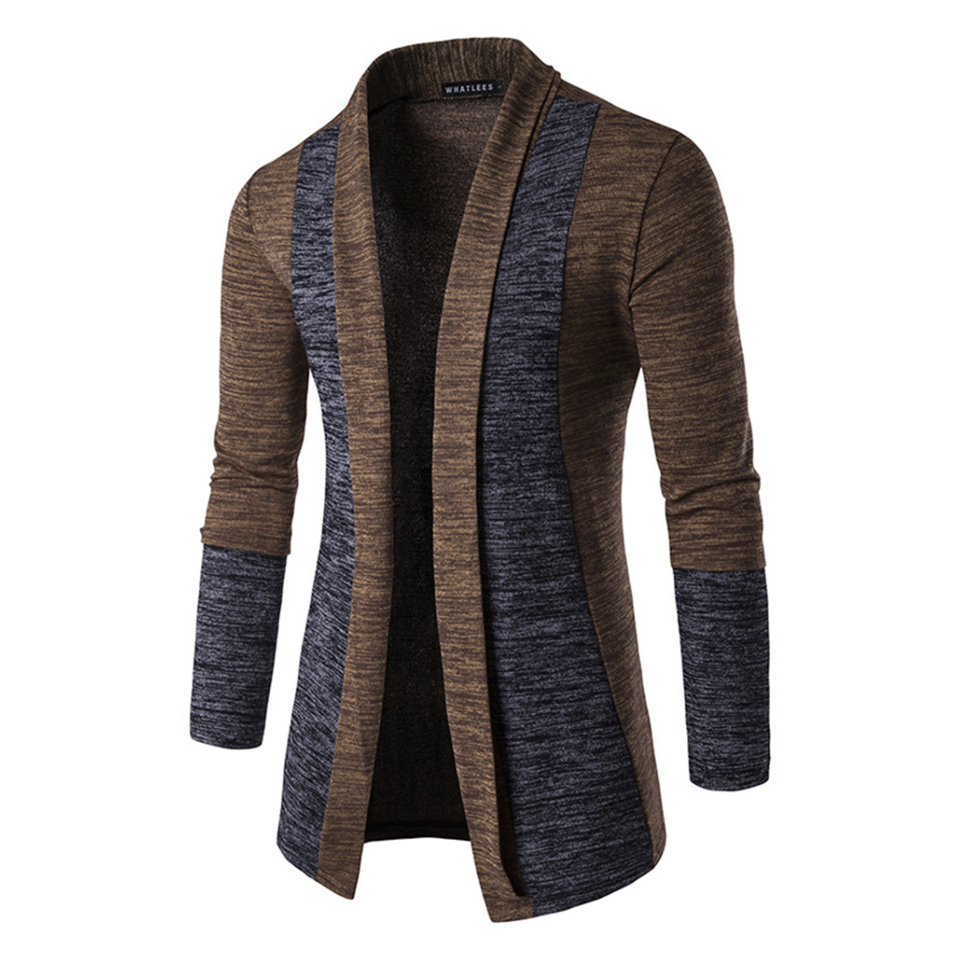 Harrison | Cardigan Bicolore en Tissu Doux pour Homme – Style Élégant et Confortable