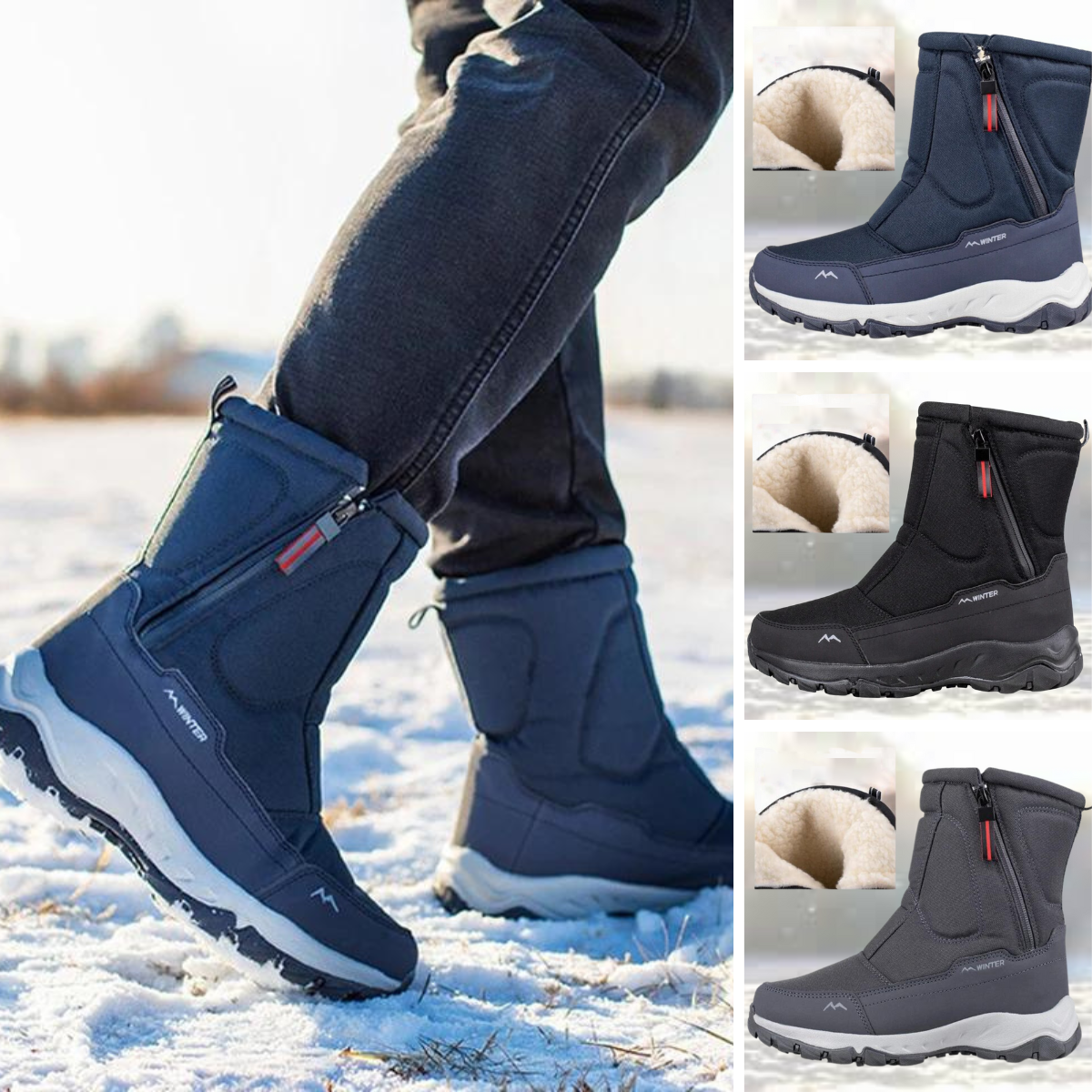 Lexer | Bottes de Neige Mi-Mollet en Mesh Moderne