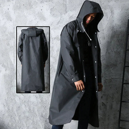 Stanislou | Manteau de Pluie Imperméable pour Homme - Noir Élégant