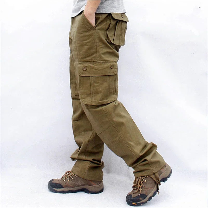 Leandro | Pantalon Cargo Homme à Poches Multiples & Couleur Unie