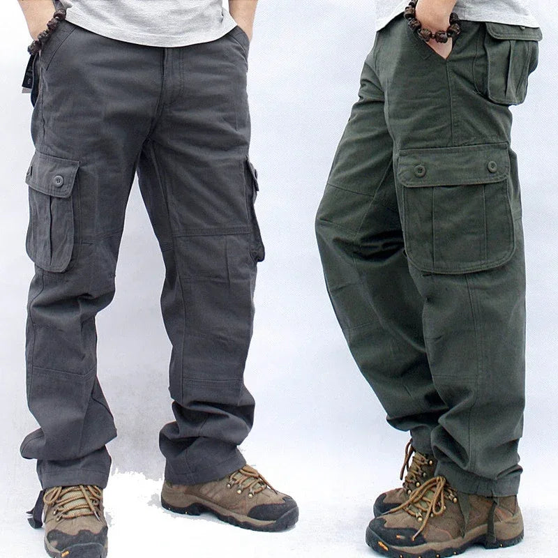 Leandro | Pantalon Cargo Homme à Poches Multiples & Couleur Unie