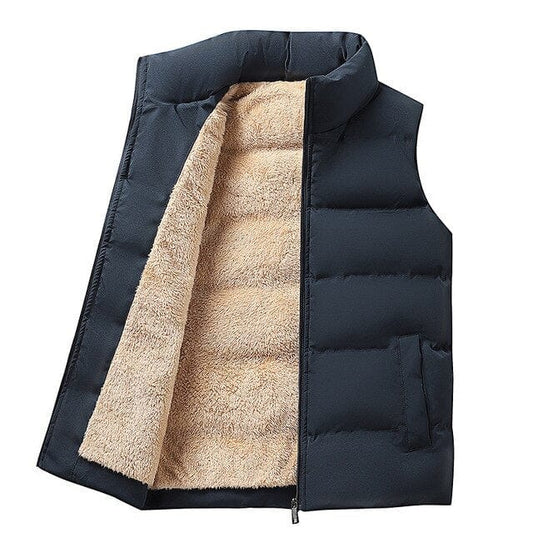 Quitterie | Gilet Zippé Matelassé avec Poches Latérales et Doublure Polaire pour Homme