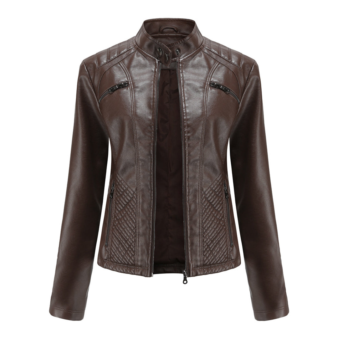 Saraya | Veste Biker en Cuir Printemps pour Femme