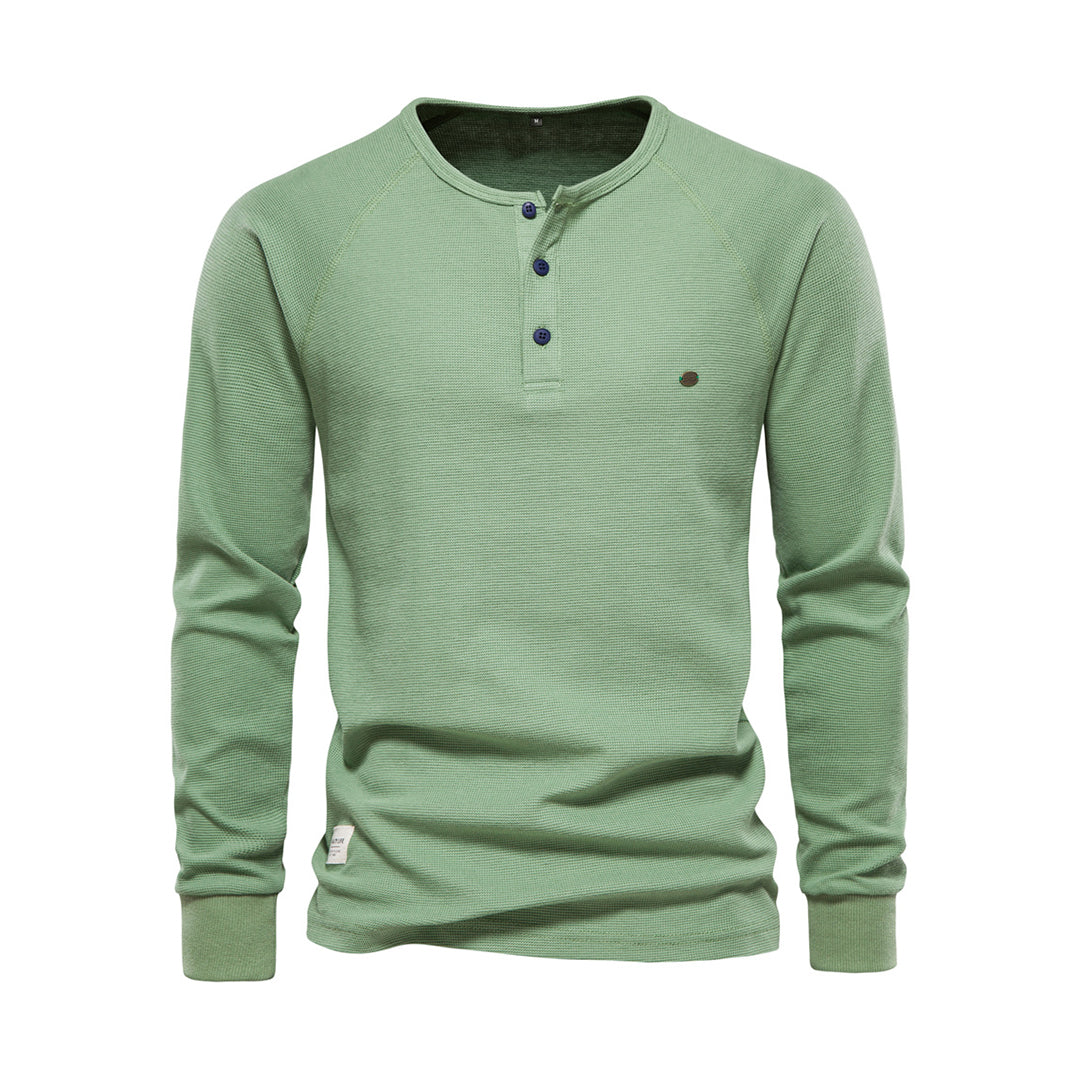 Magnus | Sweatshirt Homme – Col Boutonné & Confort Classique