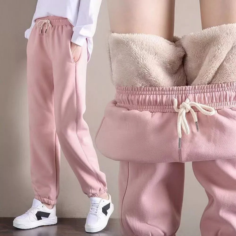 Évande | Pantalon de Jogging Femme à Taille Élastiquée et Doublure en Fleece