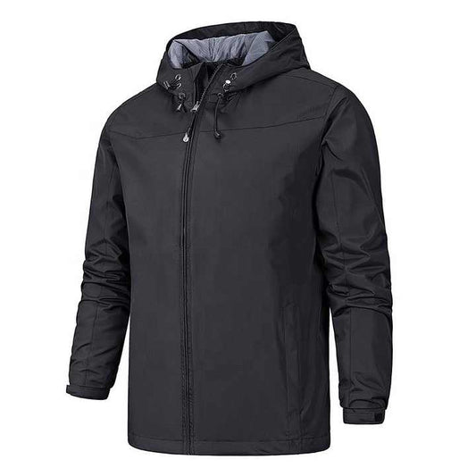 Heimo | Veste Coupe-Vent Homme à Capuche & Couleur Unie