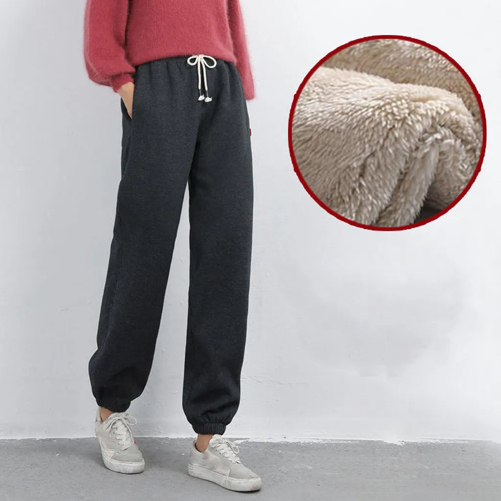 Évande | Pantalon de Jogging Femme à Taille Élastiquée et Doublure en Fleece