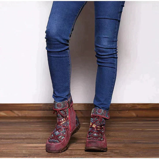 Thibérien | Bottines à Lacets Style Bohème Vintage pour Femme