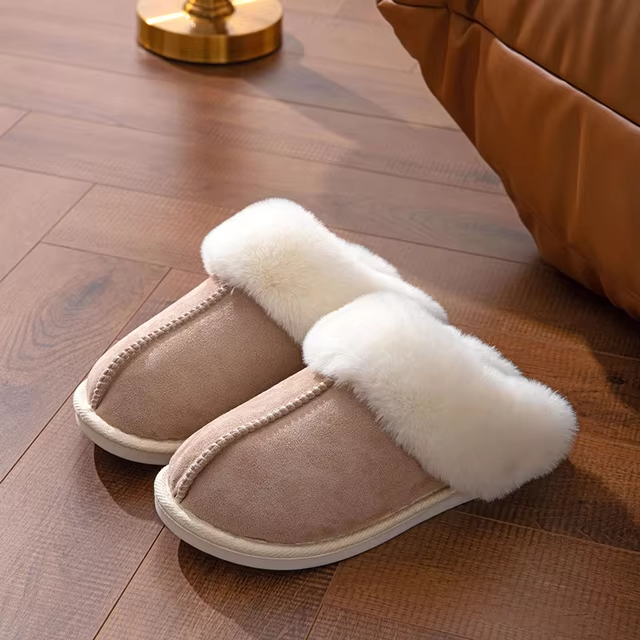 Jacinthe | Mules en Peluche pour Femme avec Fourrure Douce