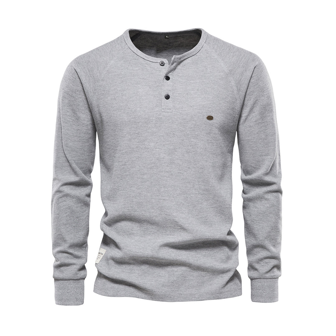 Magnus | Sweatshirt Homme – Col Boutonné & Confort Classique