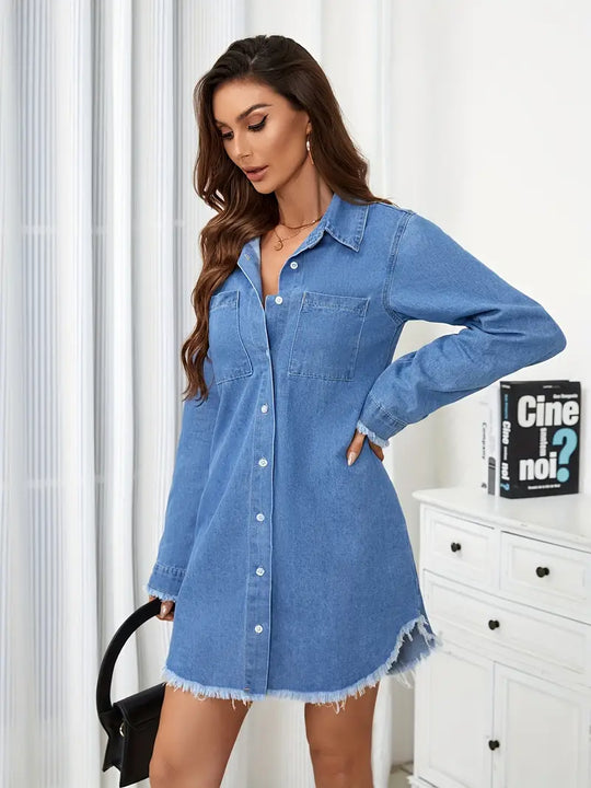 Hini | Robe-Chemise en Jean Élégante et Polyvalente pour Femme