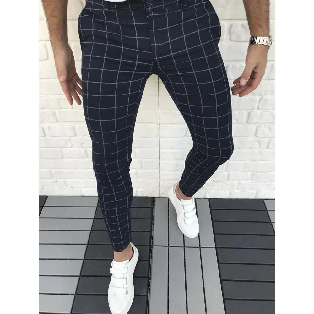 Chase | Pantalon Homme Slim Fit à Carreaux & Coupe Droite