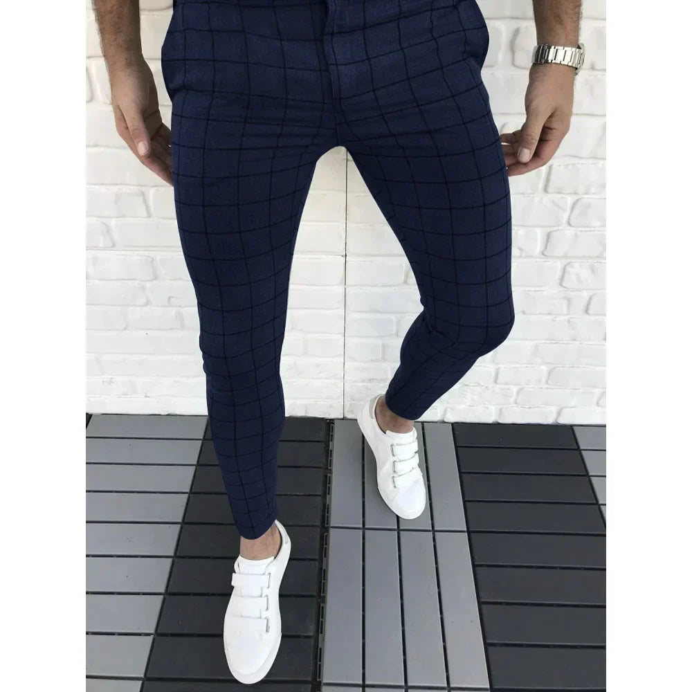 Chase | Pantalon Homme Slim Fit à Carreaux & Coupe Droite