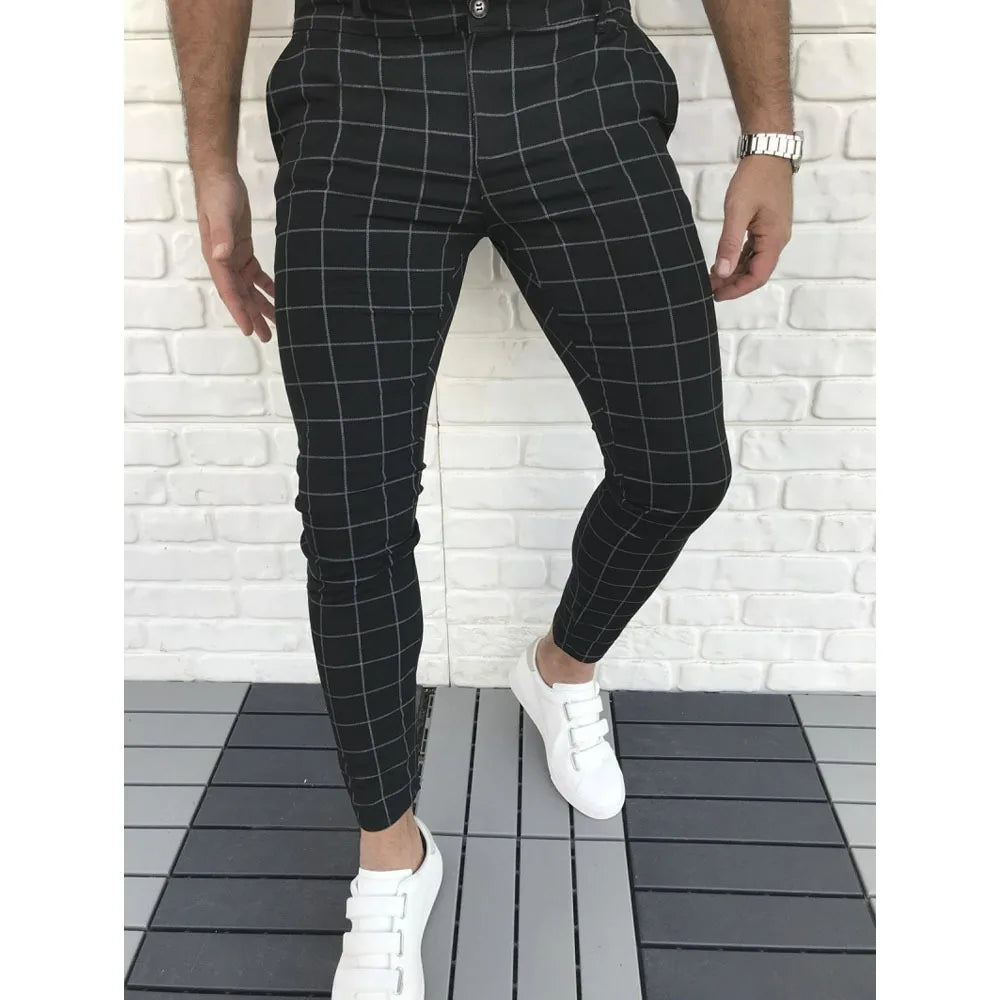 Chase | Pantalon Homme Slim Fit à Carreaux & Coupe Droite