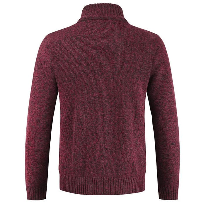 Paulo | Cardigan Zippé en Tricot pour Homme - Couleur Unie