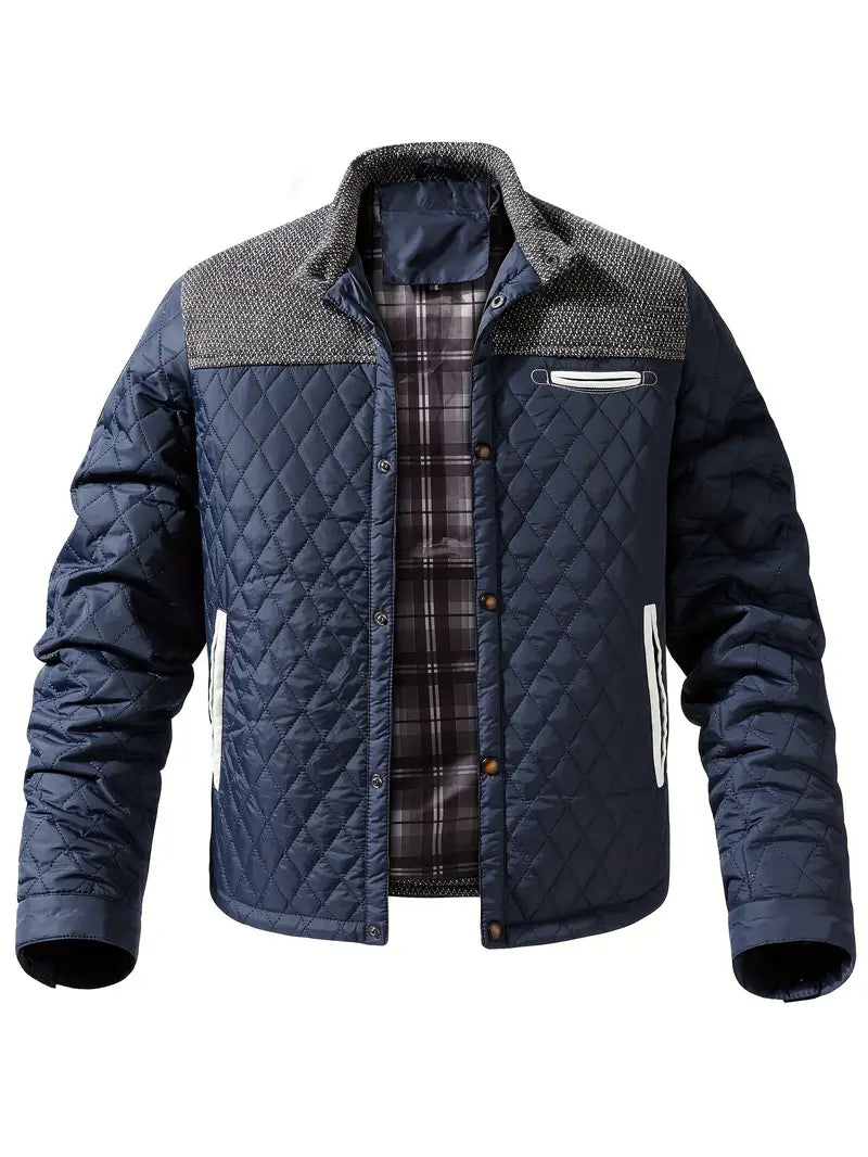 Nelson | Veste Casual Homme Padded à Col Montant avec Poches Poitrine et Latérales