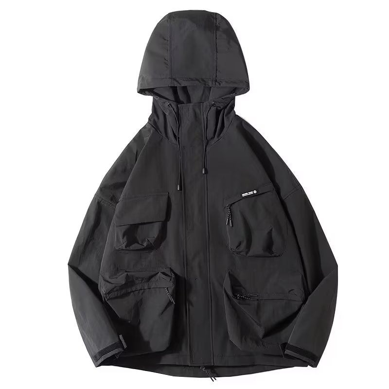 Célestin | Veste Imperméable Homme à Capuche et Cordons de Serrage – Pratique et Élégante avec Multiples Poches