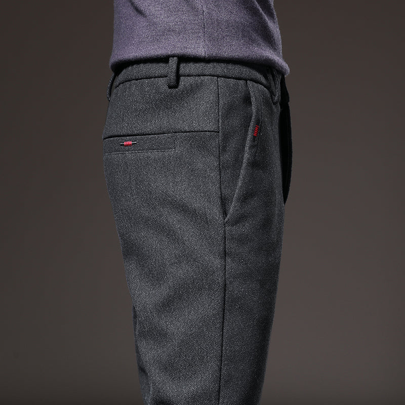 Marcus | Pantalon Slim Fit Homme, Tissu Brossé, Confortable et Élégant