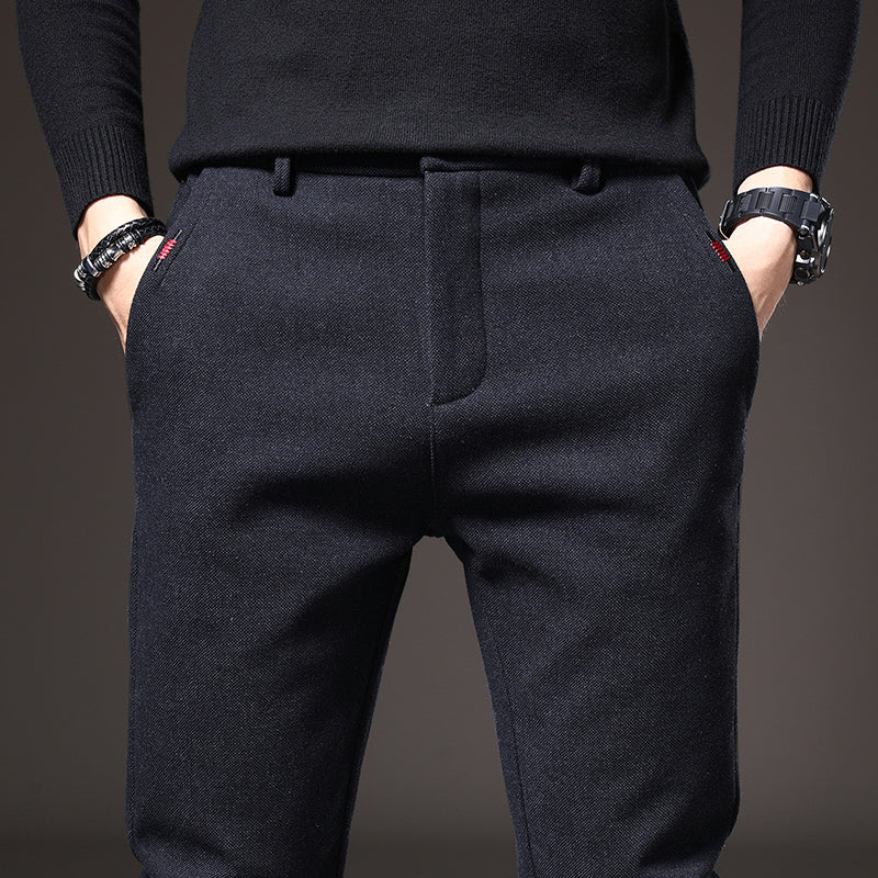 Marcus | Pantalon Slim Fit Homme, Tissu Brossé, Confortable et Élégant