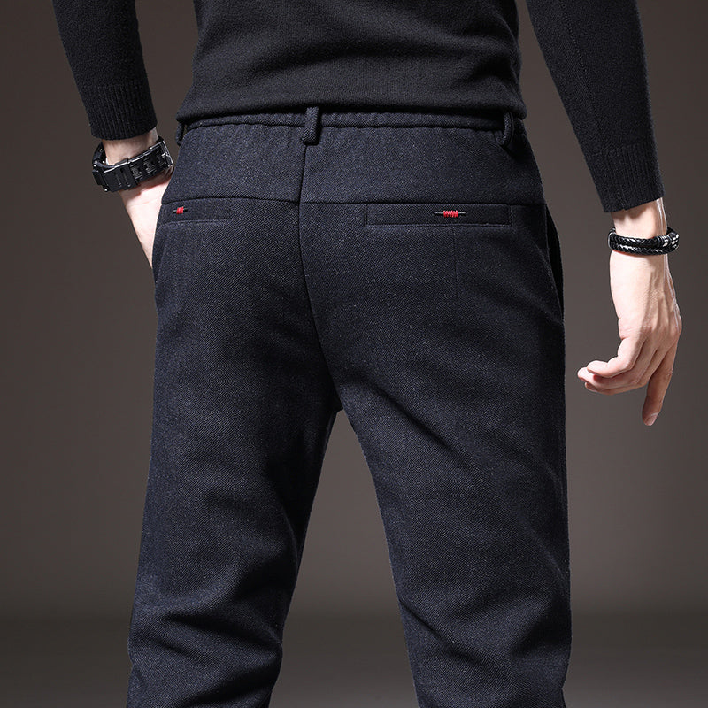 Marcus | Pantalon Slim Fit Homme, Tissu Brossé, Confortable et Élégant