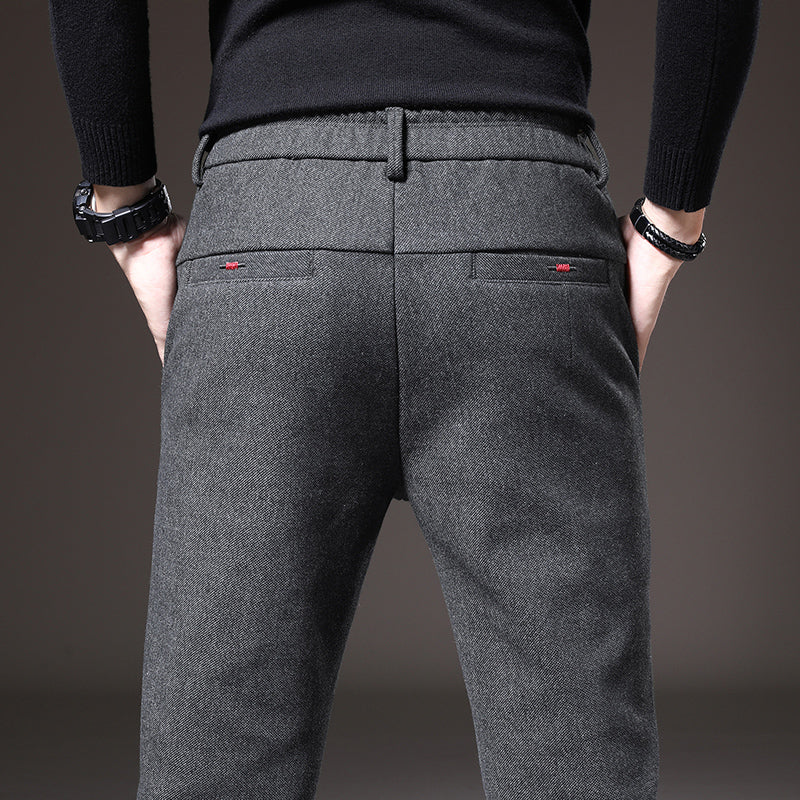 Marcus | Pantalon Slim Fit Homme, Tissu Brossé, Confortable et Élégant