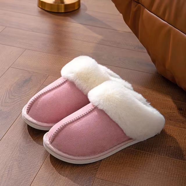 Jacinthe | Mules en Peluche pour Femme avec Fourrure Douce