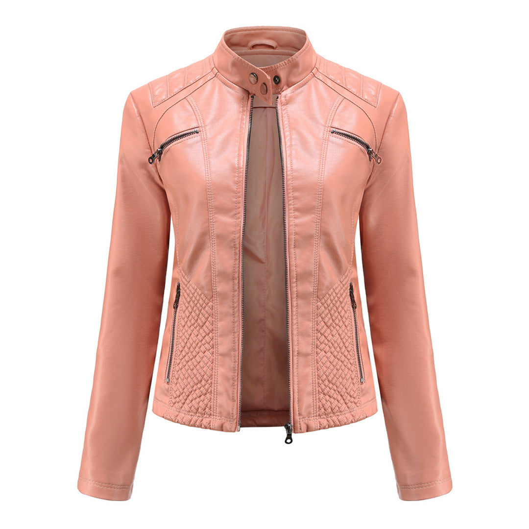 Saraya | Veste Biker en Cuir Printemps pour Femme