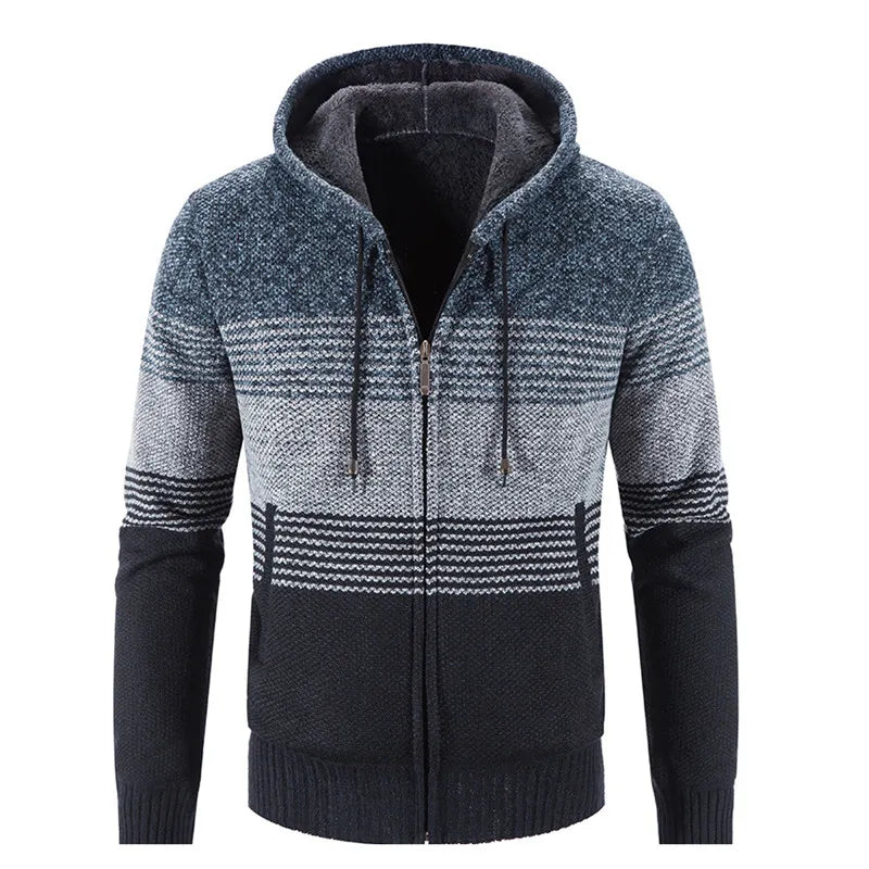 Shelby | Sweat à Capuche en Fleece pour Homme avec Rayures