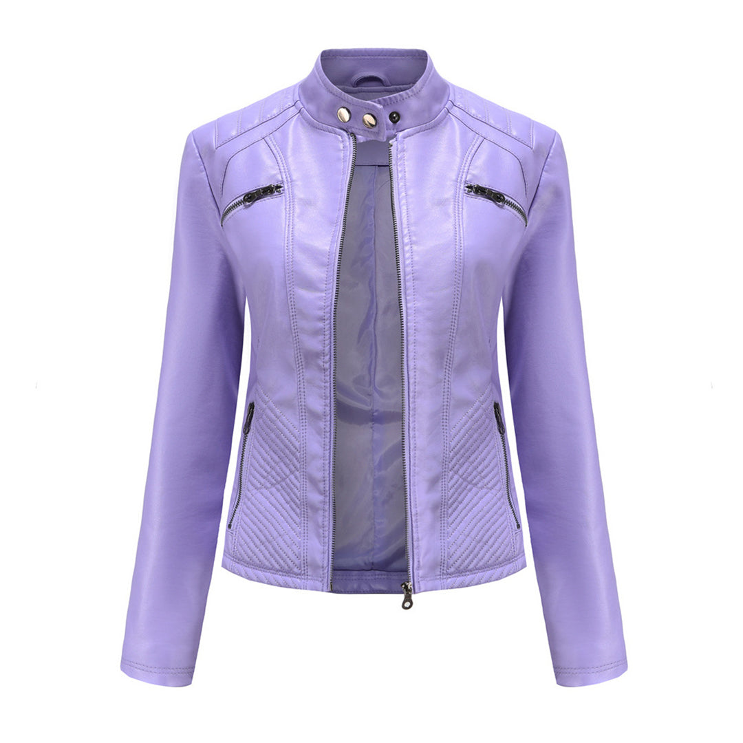 Saraya | Veste Biker en Cuir Printemps pour Femme