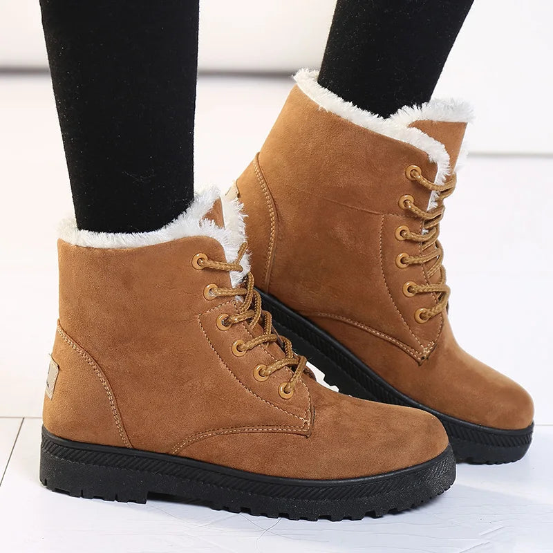 Karime | Bottines d'hiver chaudes avec doublure en fourrure