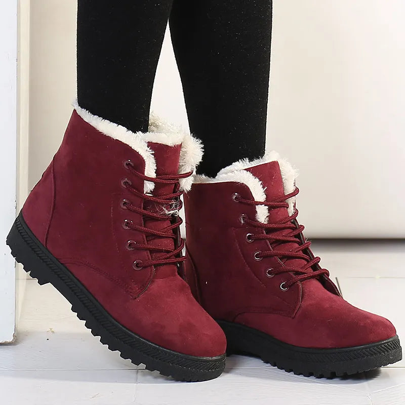 Karime | Bottines d'hiver chaudes avec doublure en fourrure