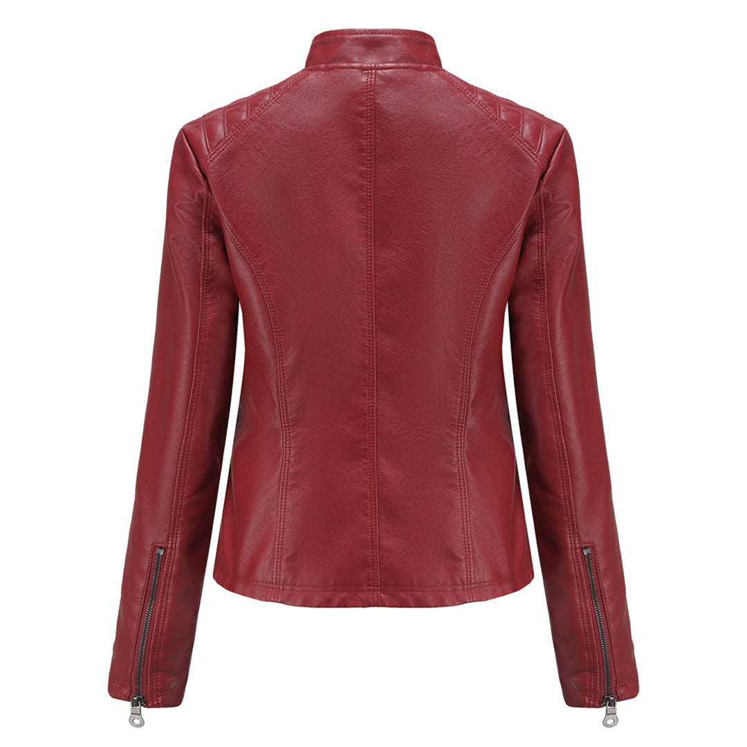 Saraya | Veste Biker en Cuir Printemps pour Femme