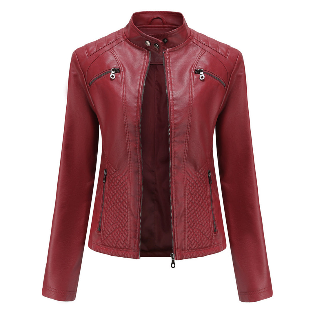 Saraya | Veste Biker en Cuir Printemps pour Femme