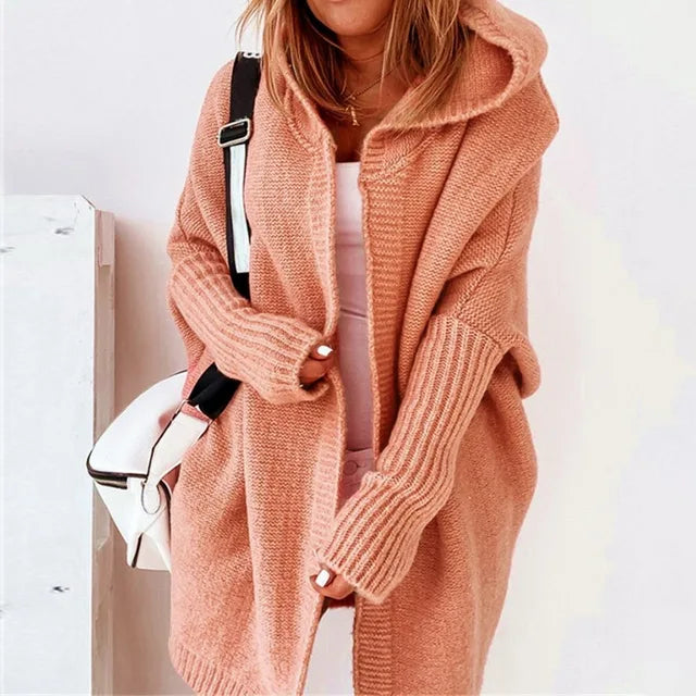 Solamite | Cardigan Tricoté à Capuche – Style Décontracté et Chic