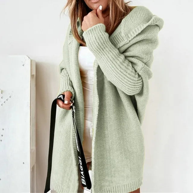 Solamite | Cardigan Tricoté à Capuche – Style Décontracté et Chic