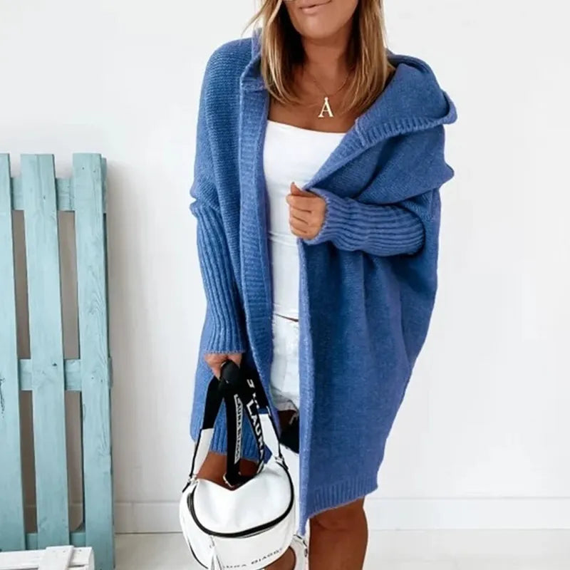 Solamite | Cardigan Tricoté à Capuche – Style Décontracté et Chic