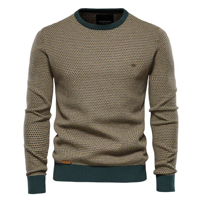 Nicklas | Pull Slim Fit en Maille Bicolore pour Homme 100% Coton