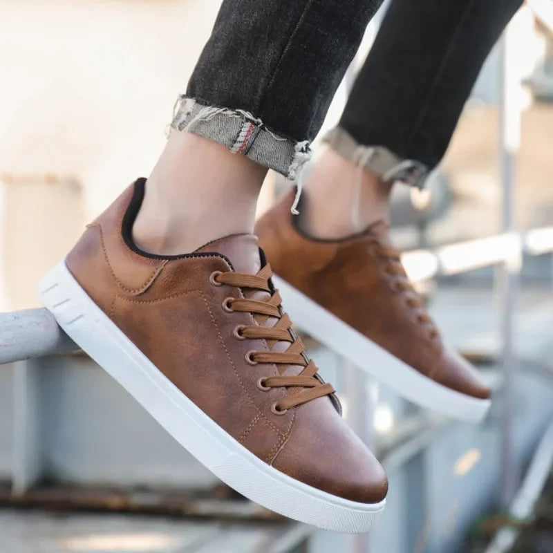 Guillaume | Sneakers Casual Premium pour Homme à Lacets, Robustes et Confortables