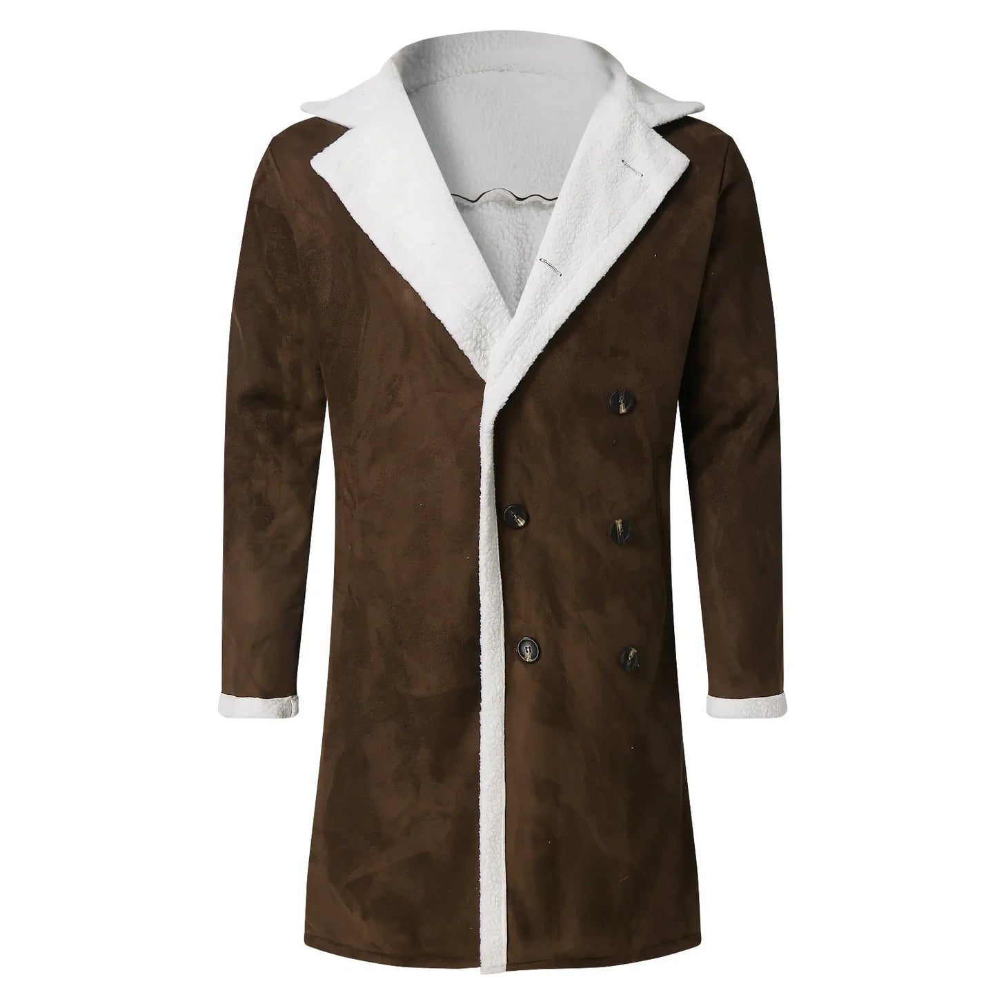 Gauthier | Manteau d'Hiver Double-Breasted avec Col Revers et Doublure en Polaire pour Homme