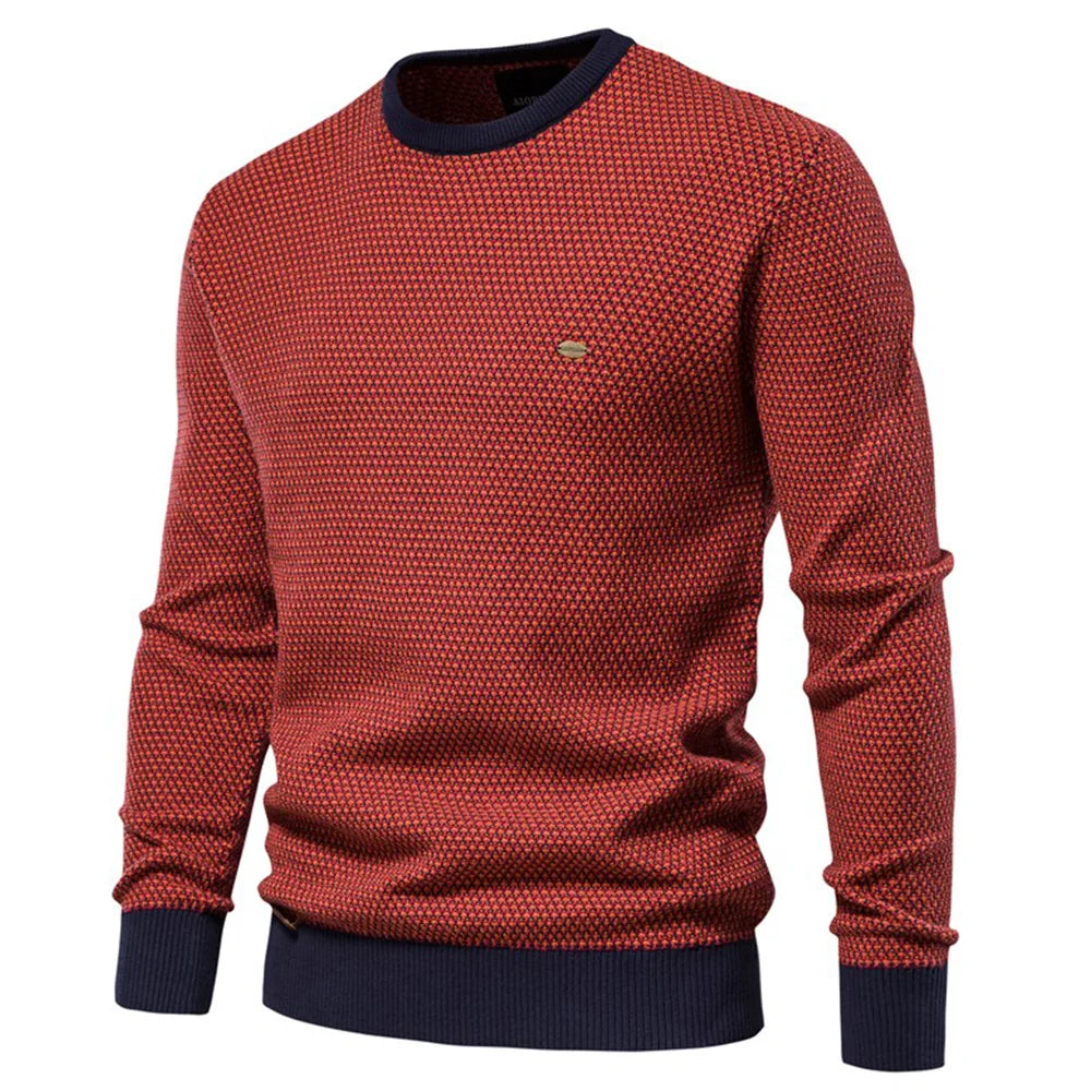 Nicklas | Pull Slim Fit en Maille Bicolore pour Homme 100% Coton