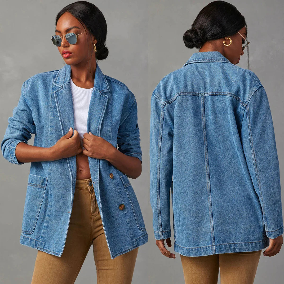 Yara | Blazer en Jean Stylé pour Femmes