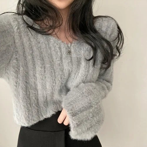 Églantine | Pull Teddy Court Ultra Doux – Chaleur et Confort Tendance