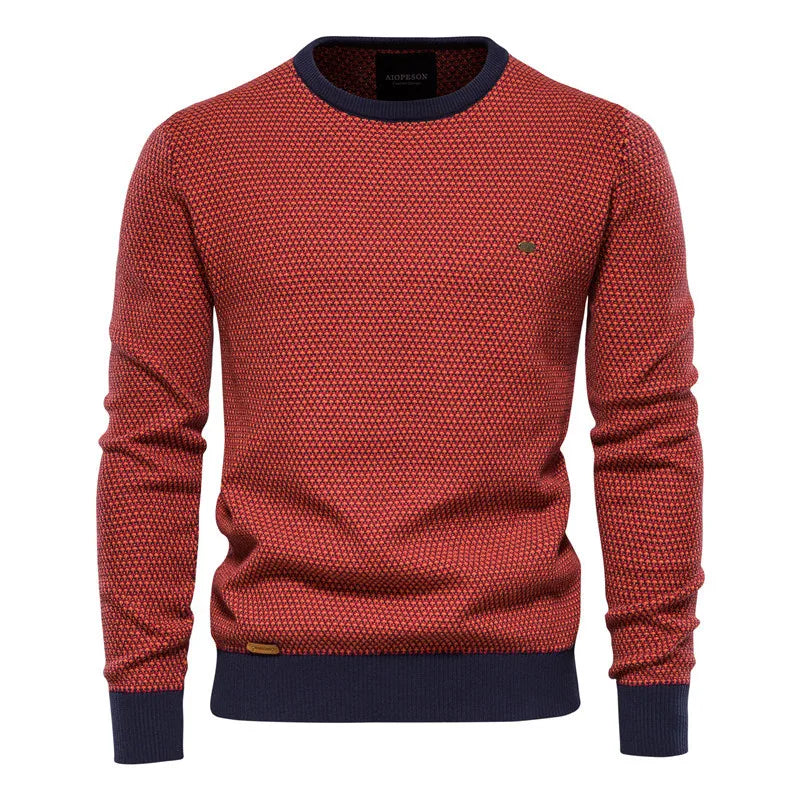 Nicklas | Pull Slim Fit en Maille Bicolore pour Homme 100% Coton