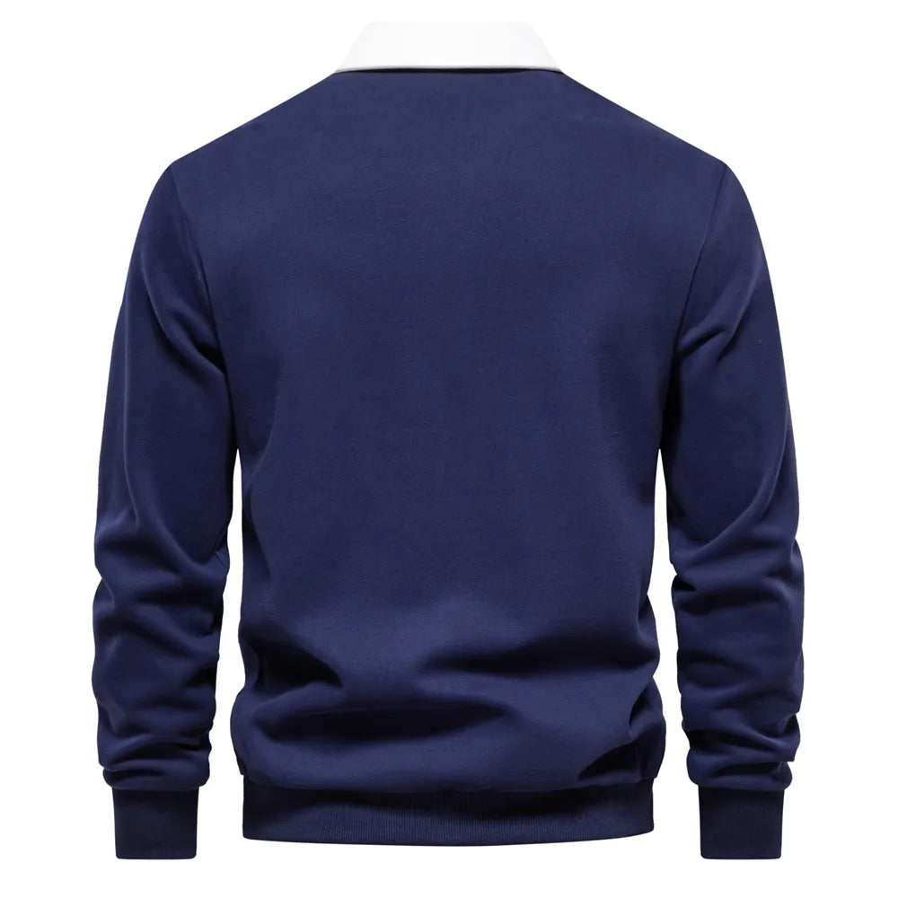 Gaspard | Polo Col Boutonné Homme Sweatshirt Épais