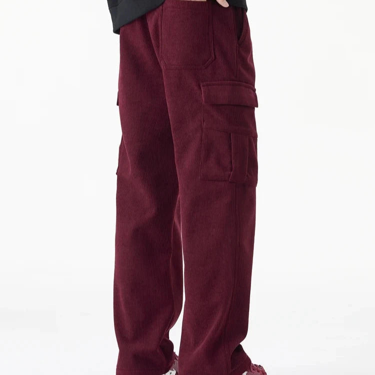 Gautier | Pantalon Homme en Velours Côtelé avec Doublure en Fleece et Taille Élastique