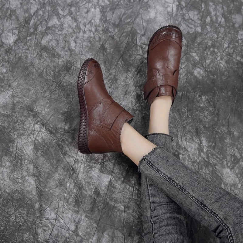 Rozanne | Bottes en Cuir avec Doublure en Polaire