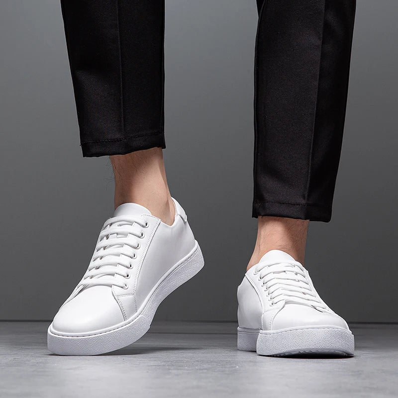 Michel | Sneakers en Cuir Haut de Gamme à Lacets pour Homme – Confort et Durabilité