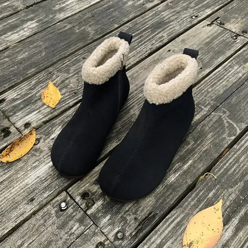 Celila | Bottines Zippées Femme Doublées en Fourrure – Confort et Élégance pour l'Hiver